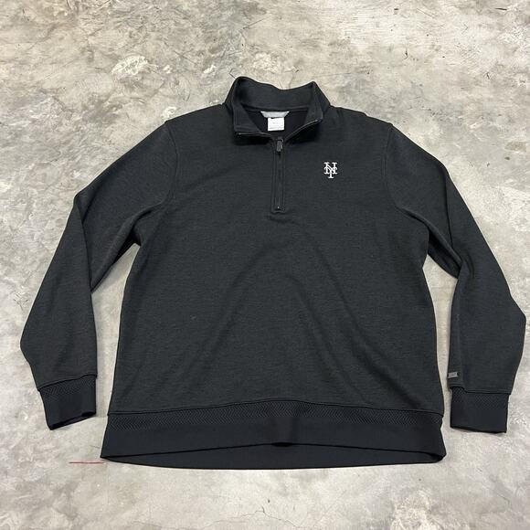 New York Mets Nike Golf Mens Dri-FIT Player Half Zip Size Large DH0986-010 Black - Picture 1 of 7
